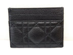 Dior Caro Frisia Card Holder Case Black Leather — view 2