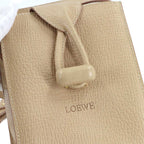 Loewe Shoulder Bag Leather Beige Gold — view 9