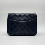 Chanel Shoulder Bag Quilted CC Logo Turnlock Gold Chain Leather Black — view 2