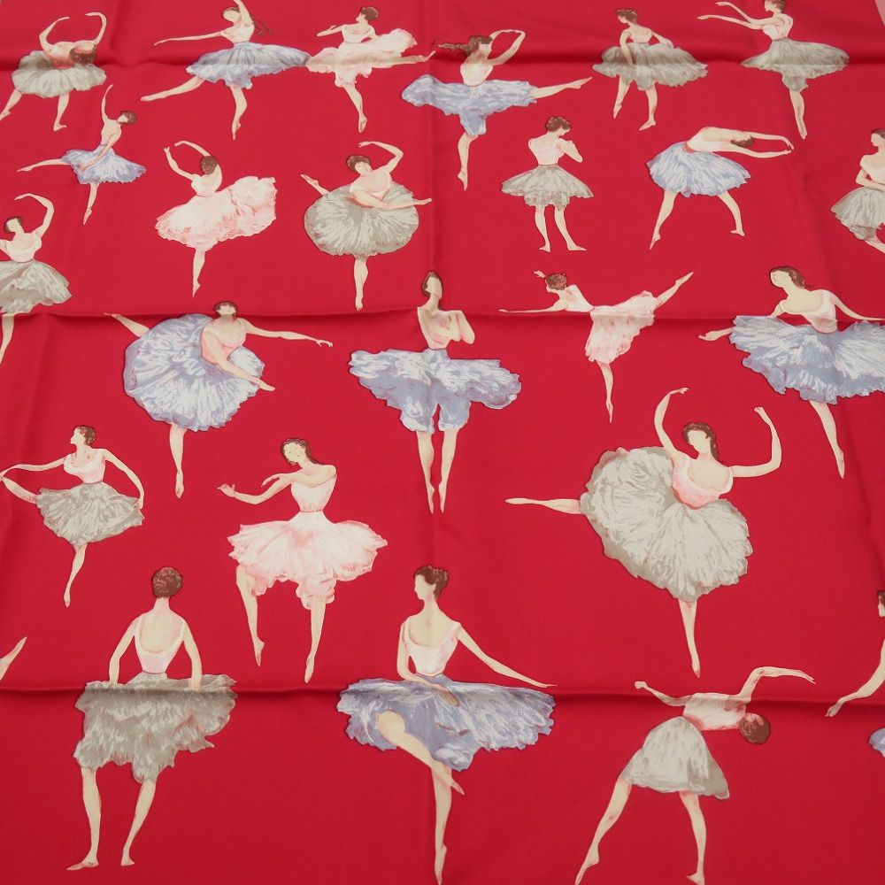 Hermes Carre 90 la Dance Ballerina Red Scarf — view 3