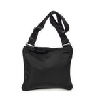 Prada Flat Messenger Crossbody Bag Black Nylon Canvas — view 5