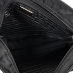 Prada Flat Messenger Crossbody Bag Black Nylon Canvas — view 9