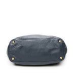 Prada Pocket Shopping Tote Dark Blue Vitello Phoenix — view 6