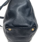 Prada Pocket Shopping Tote Dark Blue Vitello Phoenix — view 7