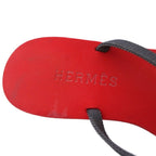 Hermes Caranella Beach Sandals Rubber Red YT — view 7