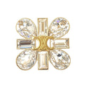 Celine Daisy Brooch Metal Gold Triomphe Crystal Flower