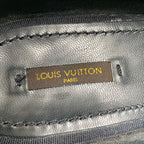 Louis Vuitton Opera Shoes LV Embroidery Ribbon 7.5 Dark Navy Velour Fabric — view 9
