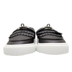 Hermes Game Slip on Sneakers Leather Black White Silver SA — view 3