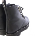 Fendi Roma Short Boots Leather Lace Up 37 Black TK — view 7