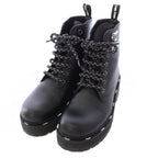 Fendi Roma Short Boots Leather Lace Up 37 Black TK