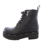Fendi Roma Short Boots Leather Lace Up 37 Black TK — view 2