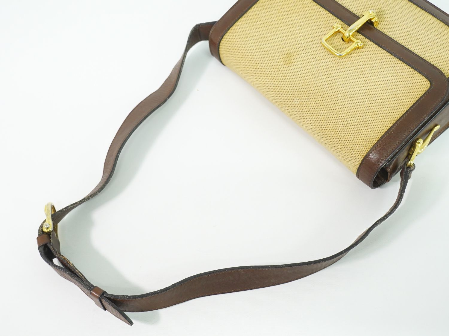 Celine Canvas Shoulder Bag Beige — view 4