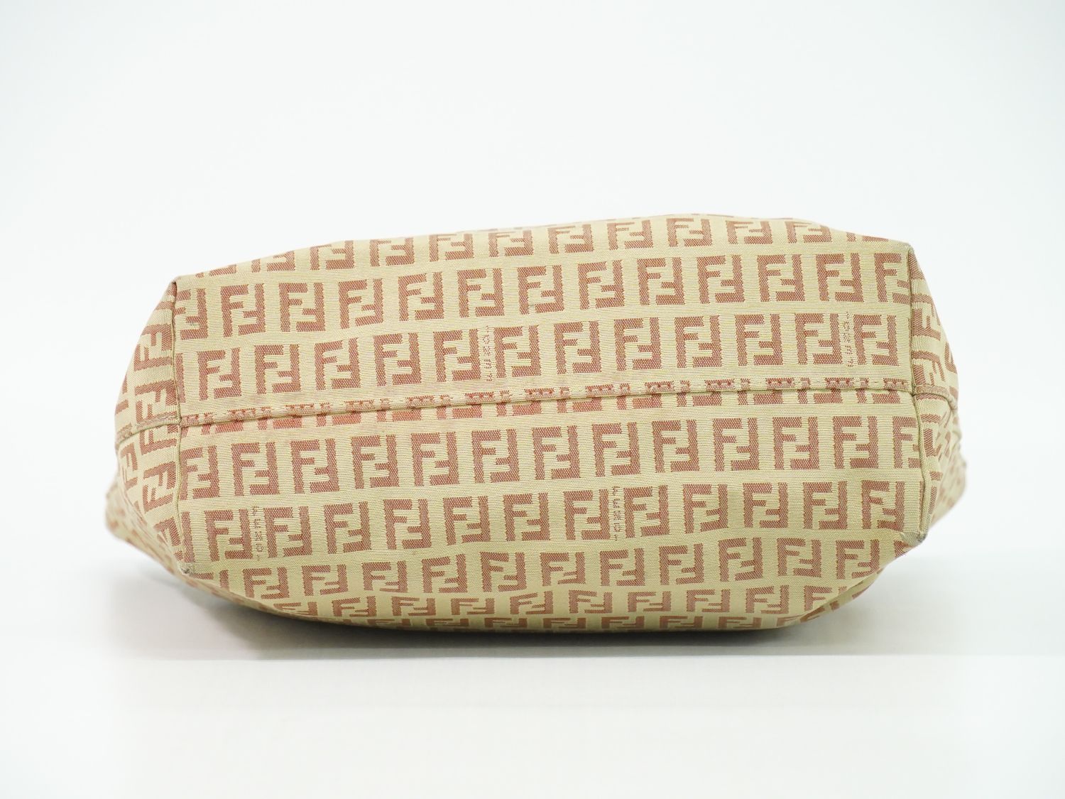 Fendi Zucchino Tote Canvas Beige Pink — view 3
