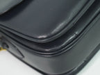 Celine Horse Shoe Shoulder Bag Leather Navy — view 7