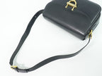 Celine Horse Shoe Shoulder Bag Leather Navy — view 4