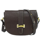 Celine Leather Shoulder Bag Pochette Brown