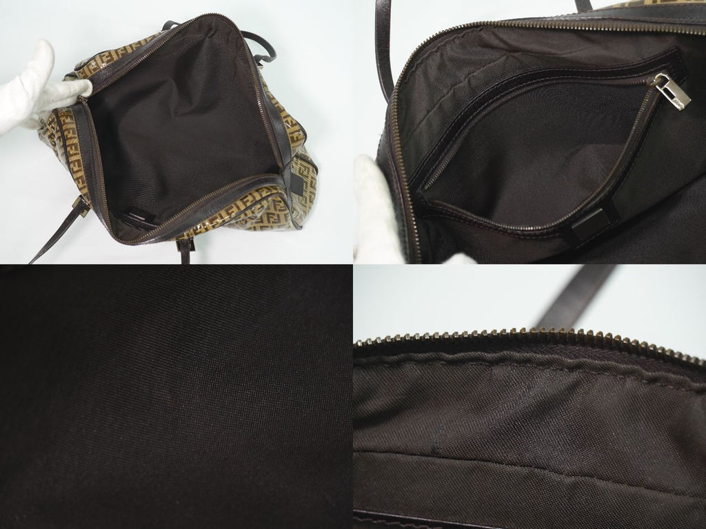 Fendi Zucchino Handbag Brown Bag — view 8