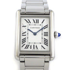 Cartier Watch Tank Mast LM Rectangular Silver Dial SS Quartz Analog