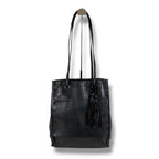 Prada Tote with Tassel Charm Shoulder Fringe Black Nappa Leather — view 2