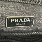 Prada Triangle Logo Saffiano Pouch Black — view 6