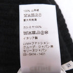 Celine Cashmere Logo Knit Cap Beanie Black White Hat — view 8