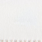 Hermes Recto Verso Cashmere Logo Embroidery with Fringe Scarf Ivory — view 4