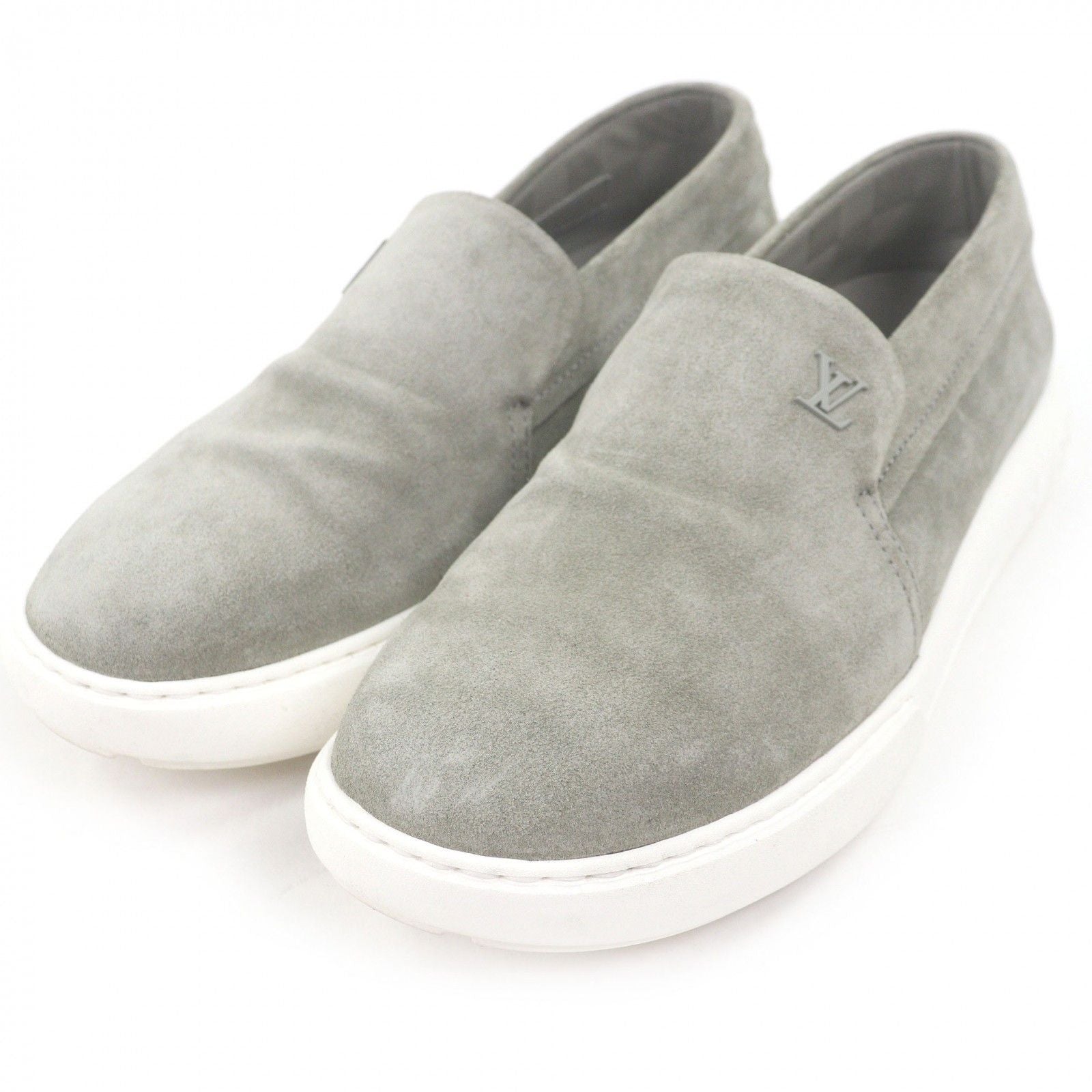 Louis Vuitton LV Pacific Line Suede Leather LV Logo Slip on Low Cut Sneakers