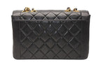Chanel Chain Quilted 23 Shoulder Bag CC Logo Lambskin Black Gold — view 2