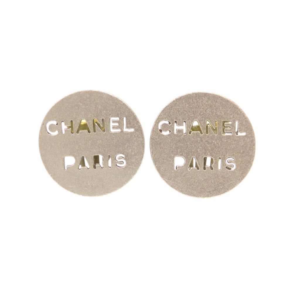 Chanel Logo 00 C Silver Earrings