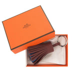 Hermes Carmen Fringe Agneau Milo Rouge Ash Blue Zanzibar Rose Sakura Key Holder — view 2