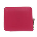 Hermes Azap Silk in Compact Silver Barenia Franboise Nata Pink Cream Coin Case