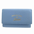 Gucci Swing Leather Light Blue 6 Row Key Case Key Holder
