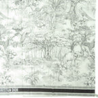 Dior Toile de Jouy Sauvage Shawl Cotton Black White Scarf — view 9