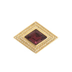 Dior Metal Rhinestone Color Gold Brooch