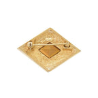Dior Metal Rhinestone Color Gold Brooch — view 2