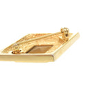 Dior Metal Rhinestone Color Gold Brooch — view 8