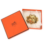 Hermes Taiyo Soleil Vintage Brooch Metal Gold — view 2