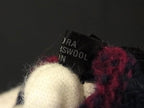 Fendi Glove FF Logo Wine Red Navy 60% Wool 20% Angora Nylon Gloves — view 5