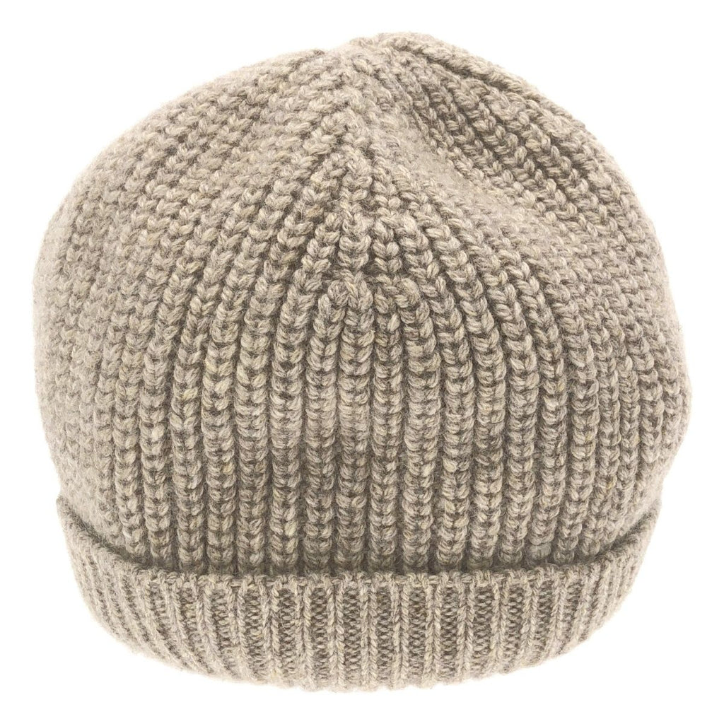 Celine Triomphe Patch Knit Cap Seamless Cashmere Beige TU Hat — view 3