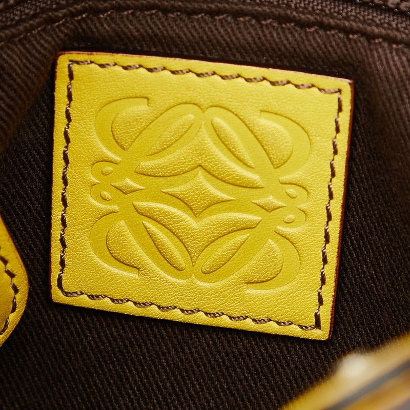 Loewe Anagram Fiesta 2-Way Shoulder Bag Yellow Leather — view 9