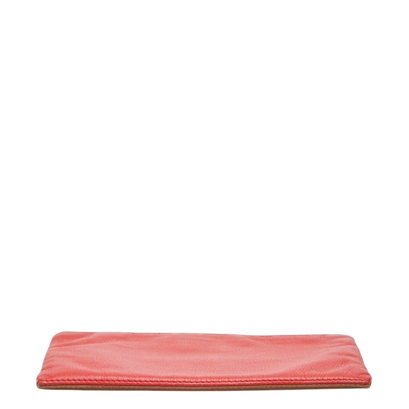 Fendi Pouch Red Brown Leather — view 3
