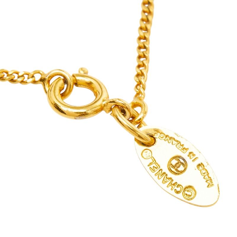 Chanel Logo Necklace Gold Plated Faux Pearl — view 6