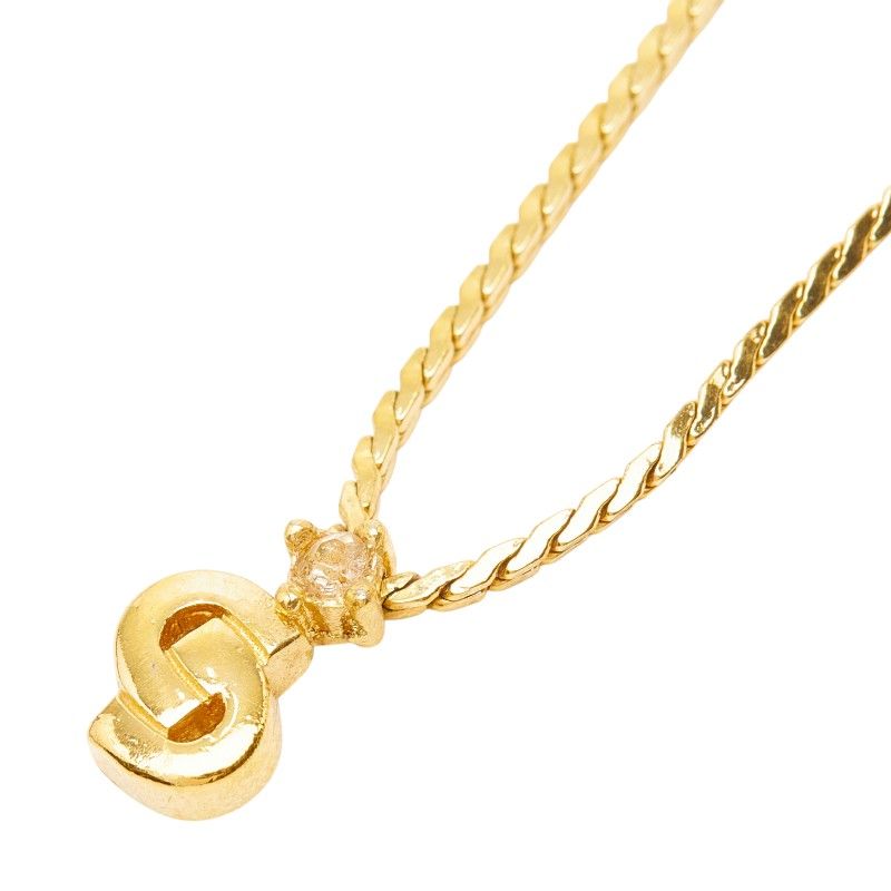 Dior CD Logo Necklace Gold Plated
