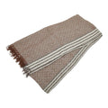 Gucci Shawl Brown Linen Cotton Scarf