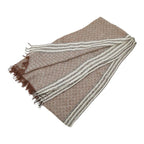 Gucci Shawl Brown Linen Cotton Scarf — view 2