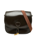 Hermes Duffle Crossbody Shoulder Bag Brown Leather
