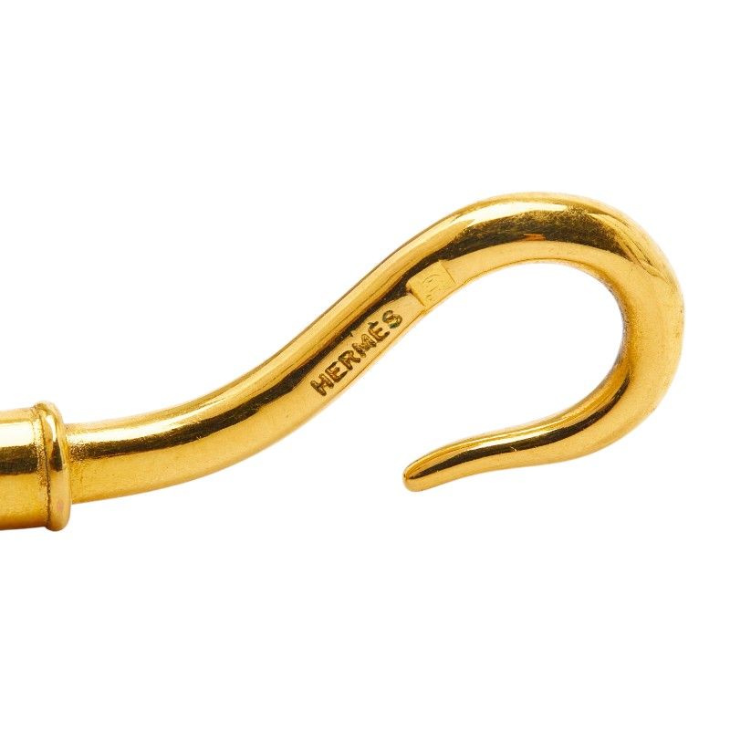 Hermes Jumbo 2 Bracelet Choker Brown Gold Plated Leather — view 4