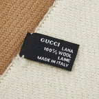 Gucci Glogo Scarf Beige Brown Wool — view 6