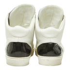 Louis Vuitton Damier Middle Cut Sneakers 9.5 White Black Leather — view 3