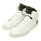 Louis Vuitton Damier Middle Cut Sneakers 9.5 White Black Leather